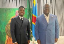 Félix Antoine Tshisekedi : Avec Samuel Eto’o, « nous partageons de grandes ambitions pour notre continent »