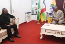 CEMAC : Le président de la Commission Baltasar Engonga Edjo’o reçu par Faustin Archange Touadéra