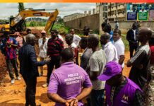 Au Cameroun, le Maire Yaoundé Ier Jean Marie Abouna lance la construction d’un ouvrage de franchissement à Olembé