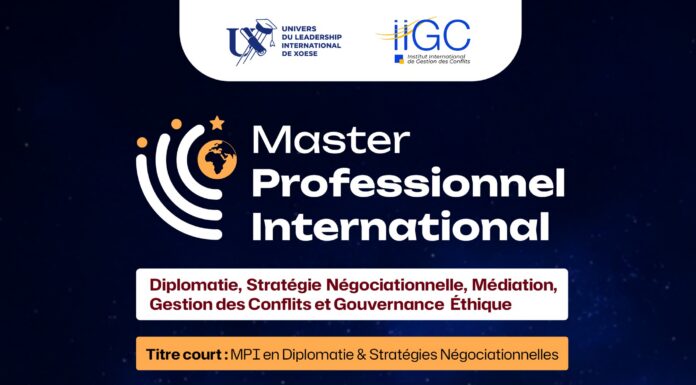 Devenez un acteur de la paix : les inscriptions à la promotion Amadou Hampâté Bâ 2026-2027 sont ouvertes par l’ Institut International de Gestion des Conflits !